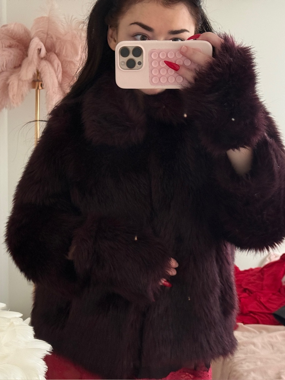Vintage Miss Sixty Y2K Faux Fur Coat With Mittens - Picture 15 of 16
